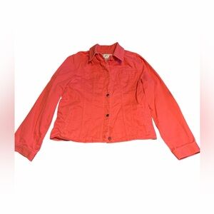 Jones New York Coral vintage Jean Jacket size Petite Large